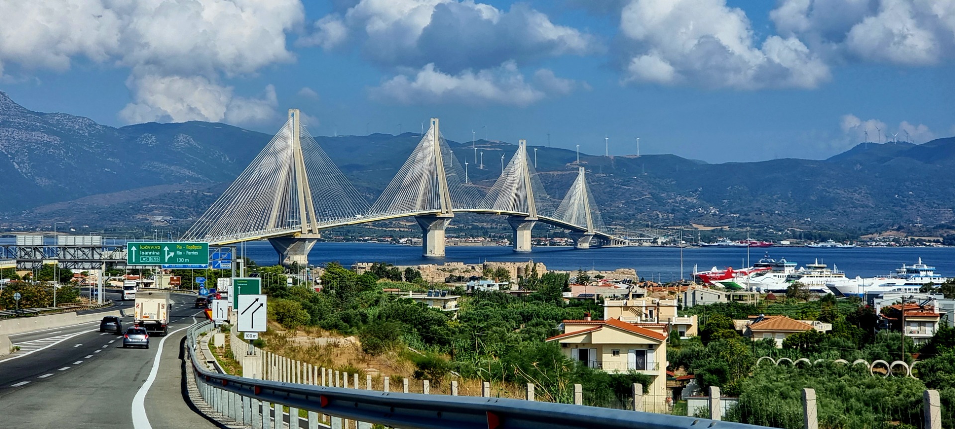 Řecko, Peloponés, most Rio-Antirio